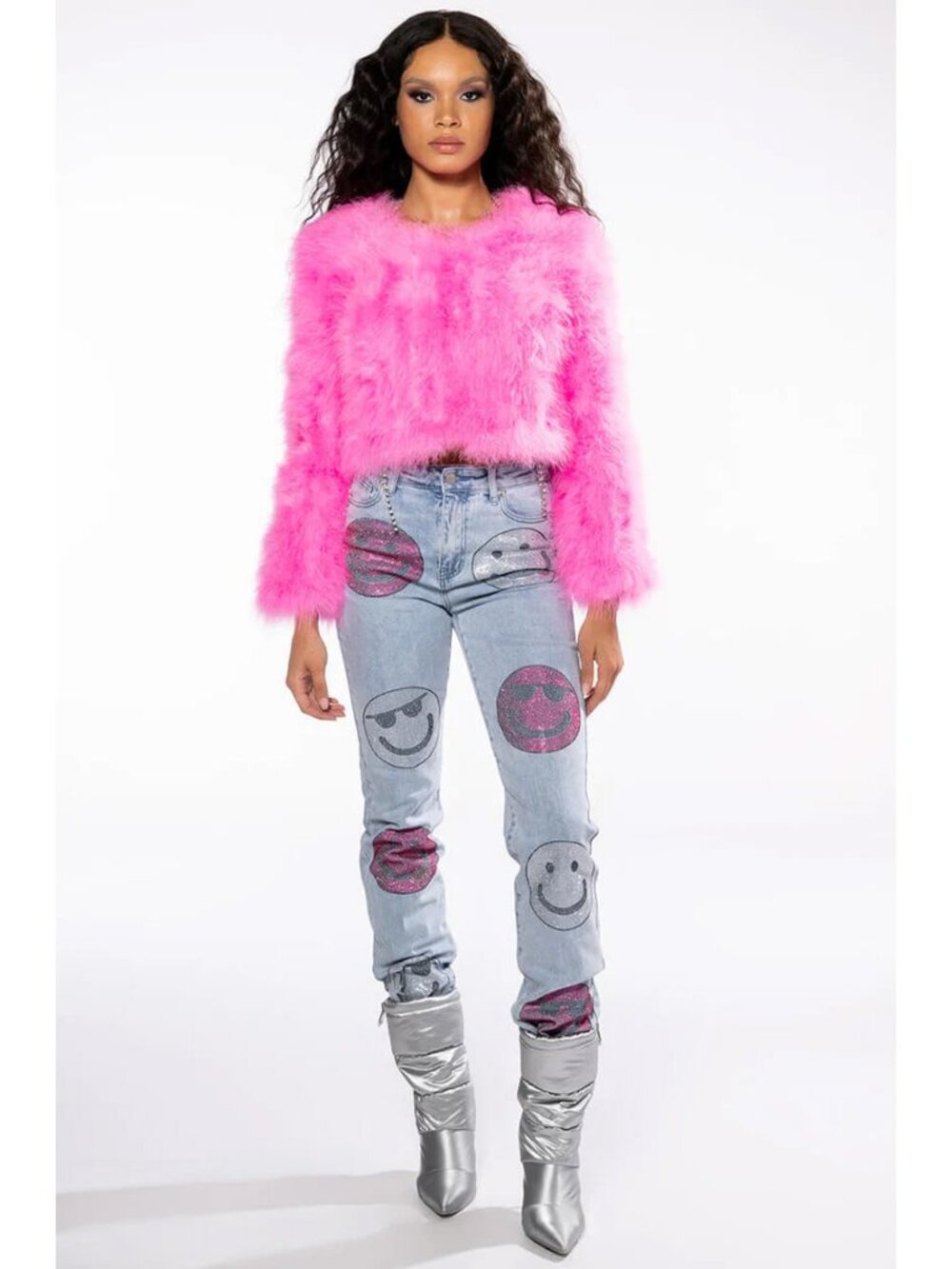 π¦πUBER GORGE!ππ¦LUXURIOUS OSTRICH FEATHER JACKET IN PINK - Picture 6 of 16